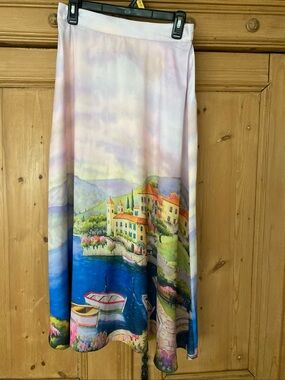 Rachel Zoe Pastel Lilac Elastic-Waist Skirt S